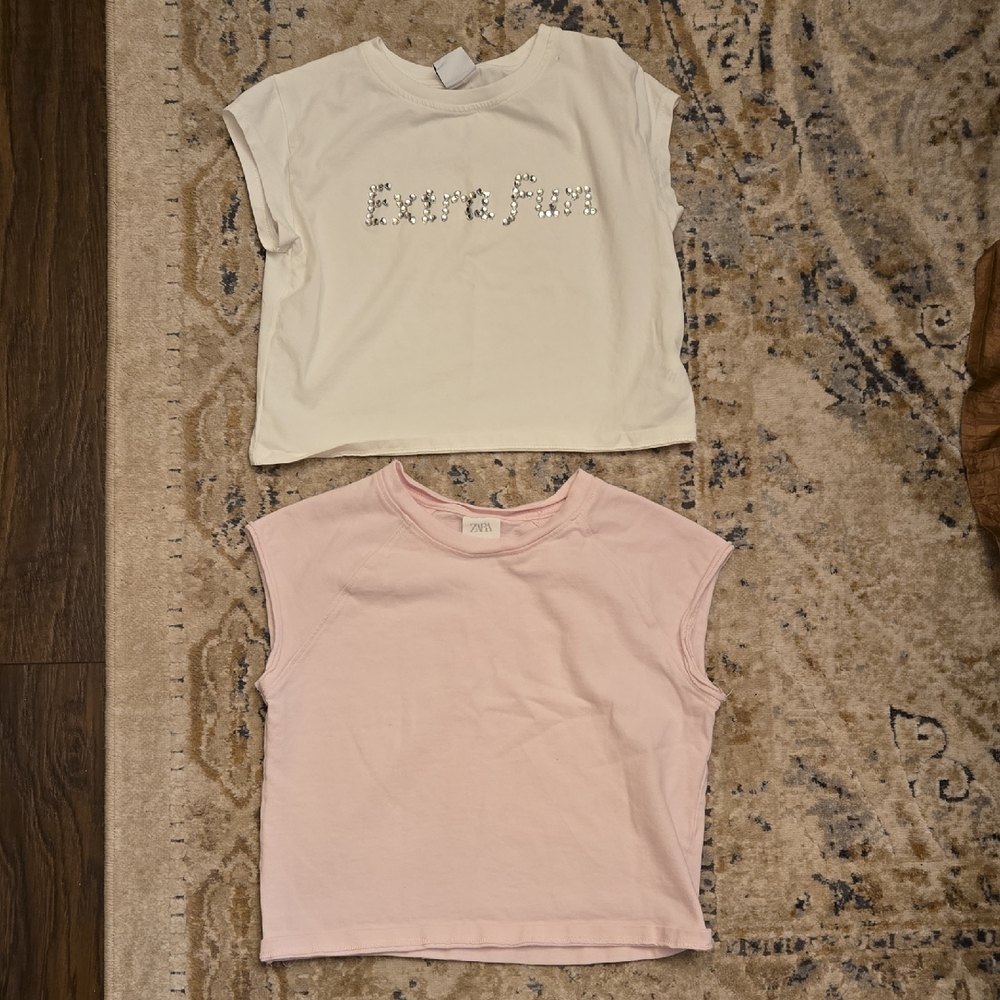 Kids Pink and White T-Shirts Size 11
